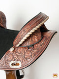 Hilason Western Horse Treeless Trail Barrel American Leather Saddle