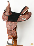 Hilason Western Horse Treeless Trail Barrel American Leather Saddle