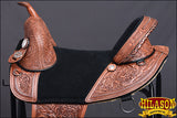 Hilason Western Horse Treeless Trail Barrel American Leather Saddle