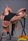 Hilason Western Horse Treeless Trail Barrel American Leather Saddle