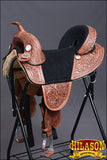 Hilason Western Horse Treeless Trail Barrel American Leather Saddle