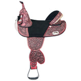 HILASON Western Horse Treeless Trail Barrel American Leather Saddle | for Horses - Uhorse