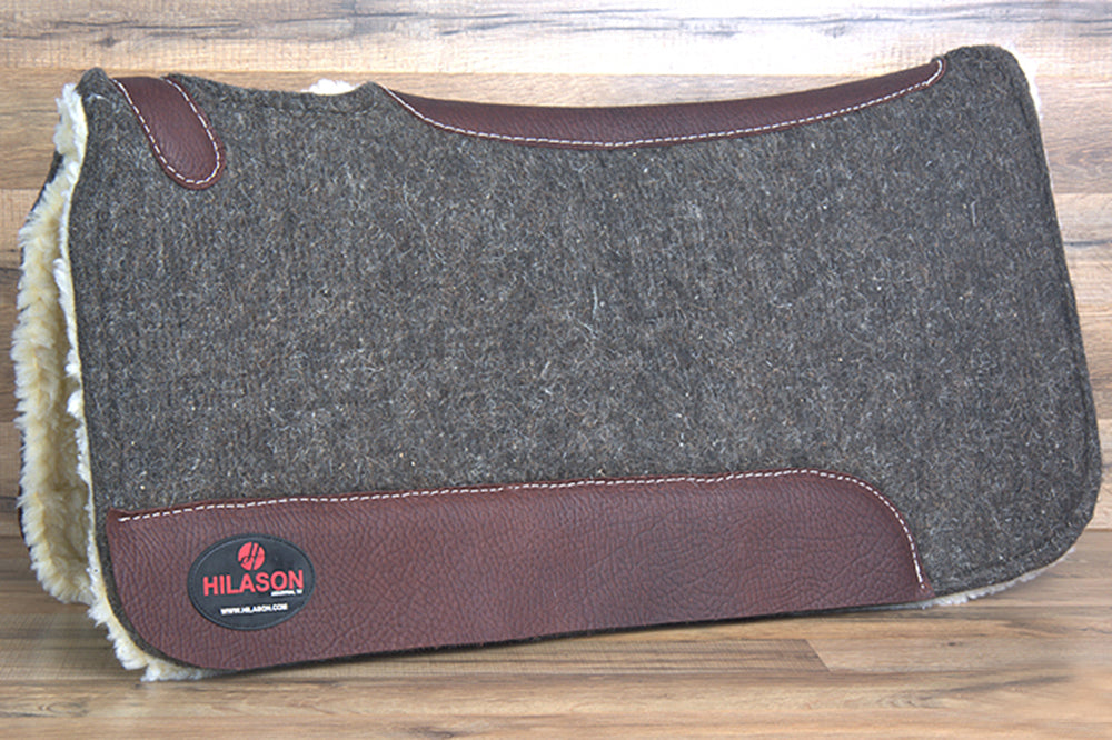 30X32 Made In Usa Wool Felt Horse Western Saddle Pad 1 Grey Fur Hilason