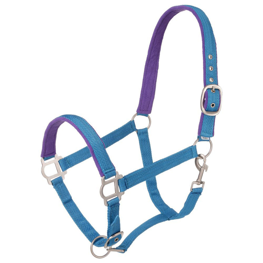Tough 1 Nylon Padded H. Halter With Satin Hardware Snap Throat by Hilason – Cowboy and equestrian accessories