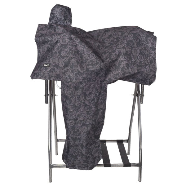 Tough 1 Heavy Denier Nylon H. Saddle Cover In Prints Black Tooled by Hilason – Cowboy and equestrian accessories