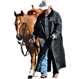 Pvc Saddle Slicker M& F Western Adult Black Weatherproof Detachable Hood