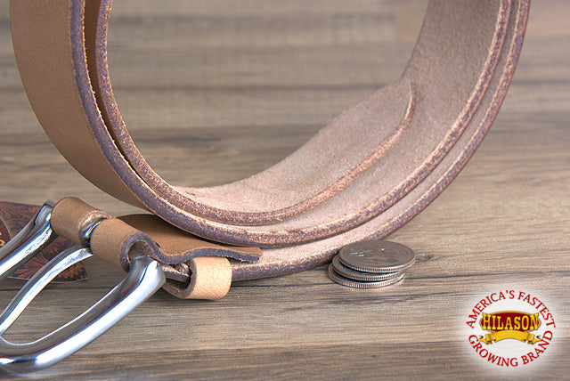 HILASON Western Genuine Leather Belt for Men Women Cowboy Cowgirl Handmade Unisex Full Grain Heavy Duty Jeans