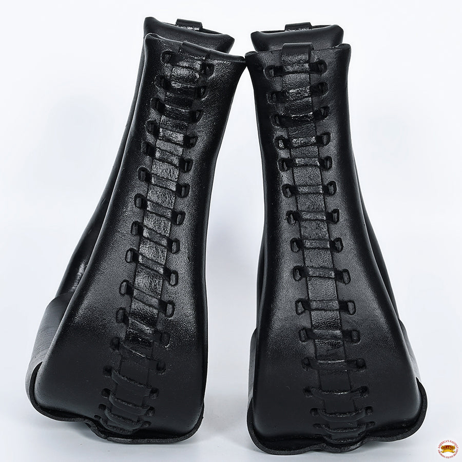 Hilason Western Saddle Bell Oil Leather Horse Stirrups Neck 3 In