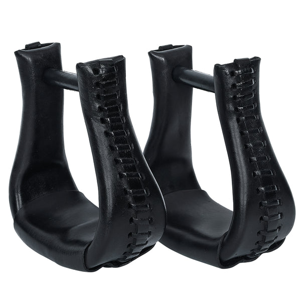 Hilason Western Saddle Bell Oil Leather Horse Stirrups Neck 3 In - Hilason