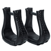 Hilason Western Saddle Bell Oil Leather Horse Stirrups Neck 3 In