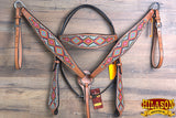 Western Horse Headstall Breast Collar Set American Leather Hilason