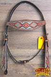 Western Horse Headstall Breast Collar Set American Leather Hilason