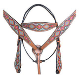 Western Horse Headstall Breast Collar Set American Leather Hilason