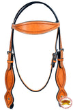 Hilason Western Horse Headstall Bridle American Leather Tan