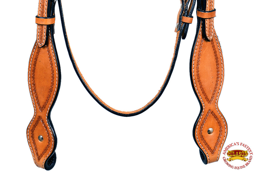 HILASON Western Horse Headstall Bridle American Leather Tan | for Horses Headstalls