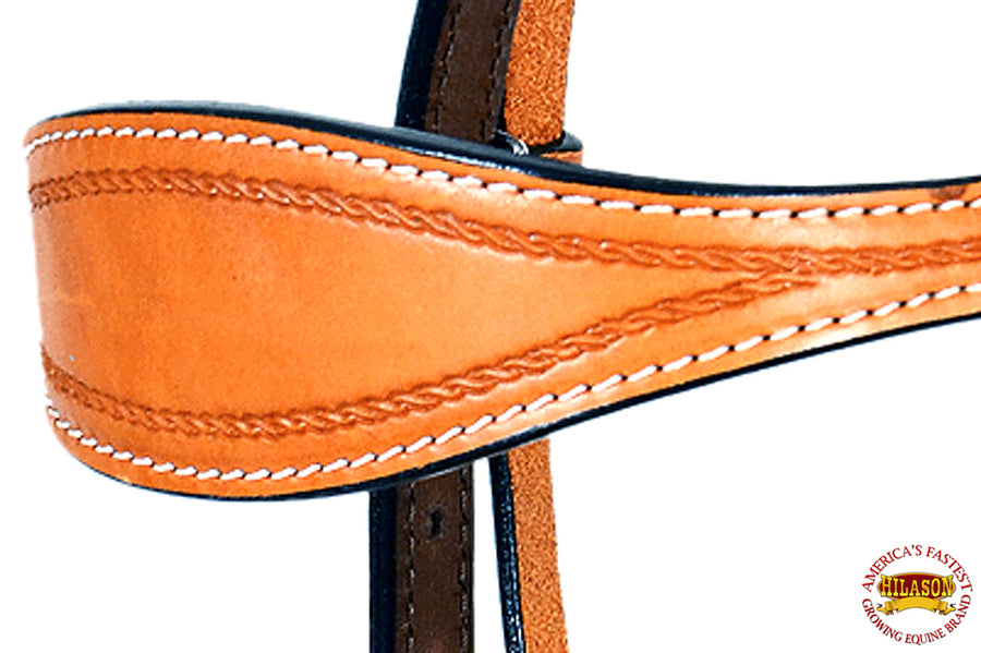 HILASON Western Horse Headstall Bridle American Leather Tan | for Horses Headstalls