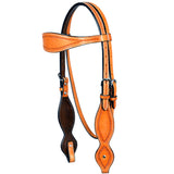 Hilason Western Horse Headstall Bridle American Leather Tan