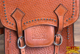 Bh113Tk-F Hilason Western Leather Cowboy Trail Ride Horse Saddle Bag