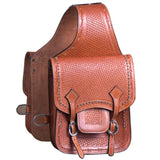 Bh113Tk-F Hilason Western Leather Cowboy Trail Ride Horse Saddle Bag