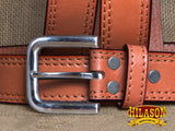 HILASON Western Genuine Leather Belt for Men Women Cowboy Cowgirl Handmade Unisex Full Grain Heavy Duty Tooled Jeans