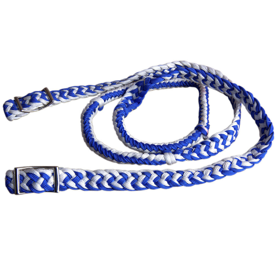 Hilason Braided Poly Barrel Racing Contest Reins Flat 1" X 8Ft Purple