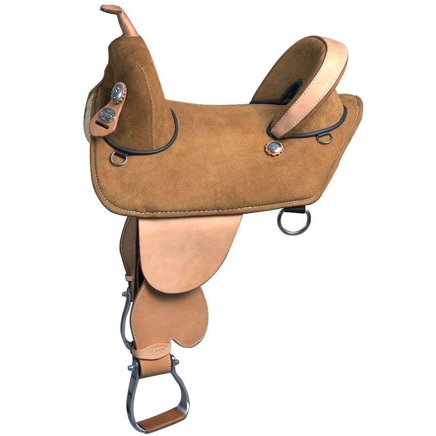 15 Treeless Western Trail Barrel Racing American Leather Saddle Hilason - Uhorse