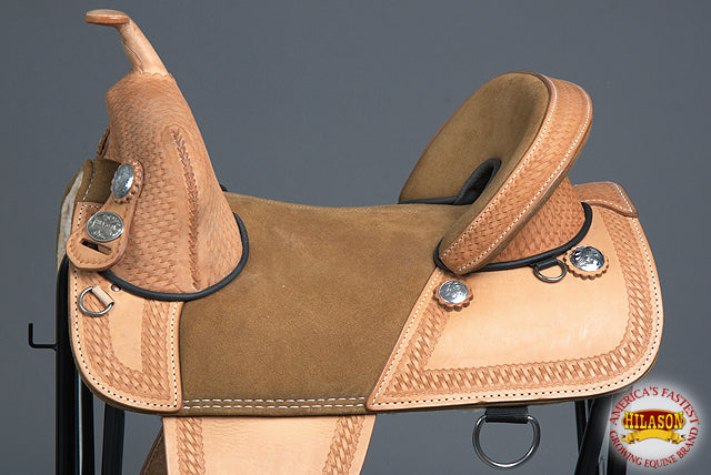 15 Treeless Western Trail Barrel Racing American Leather Saddle Hilason