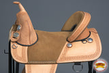 Treeless Western Trail Barrel Racing American Leather Saddle Hilason