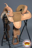 Treeless Western Trail Barrel Racing American Leather Saddle Hilason