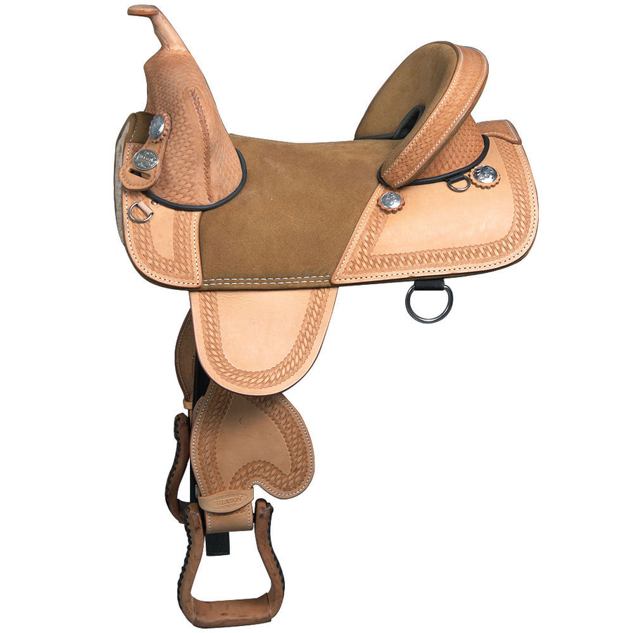 15 Treeless Western Trail Barrel Racing American Leather Saddle Hilason - Uhorse