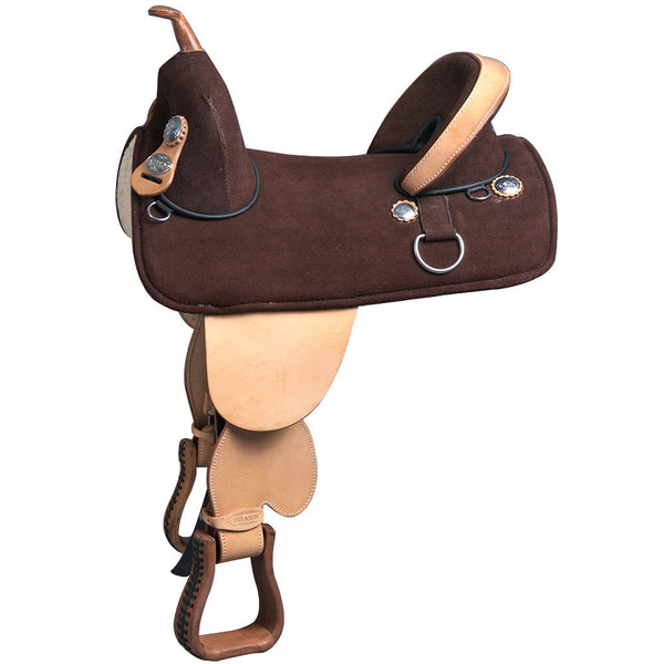 15 Treeless Western Trail Barrel Racing American Leather Saddle Hilason - Uhorse