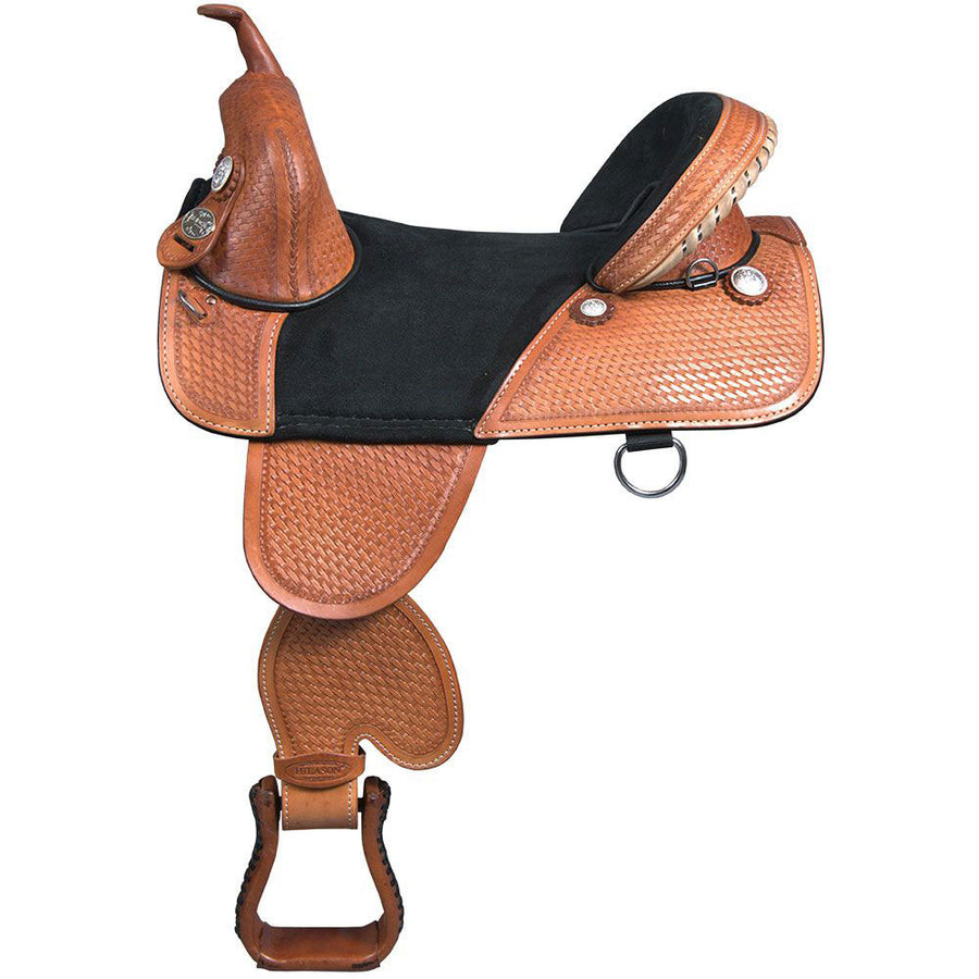 Hilason Western Horse Treeless Trail Barrel Saddle American Leather - Uhorse