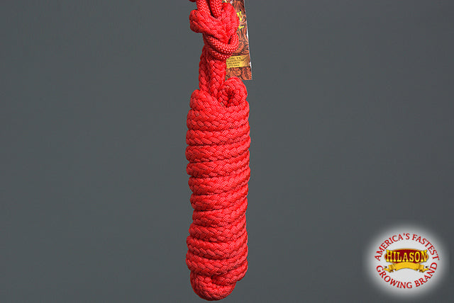 Western Horse Halter Poly Rope Tied Adjustable 8 Ft Lead Hilason