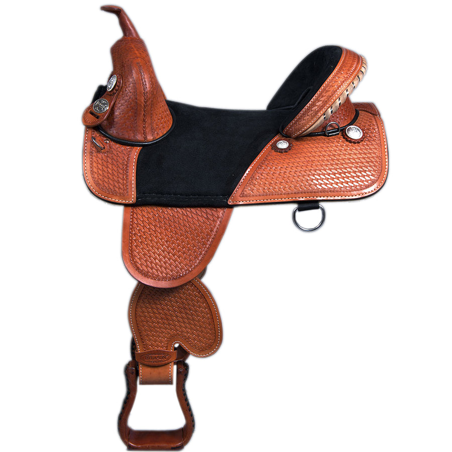 HILASON Western Trail Barrel Racing American Leather Treeless Saddle | Horse for Horses - Uhorse