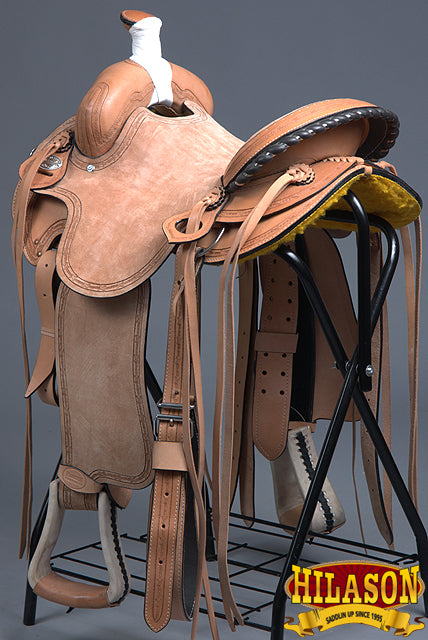 HILASON Western Horse Saddle American Leather Ranch Roping Cowboy | Hand Tooled Wade & For Horses