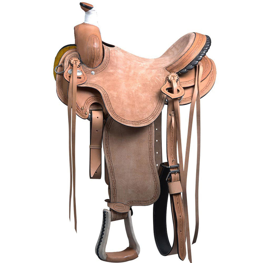 W. H. Saddle American Leather Ranch Roping Cowboy Hilason by Hilason – Cowboy and equestrian accessories