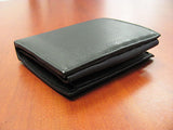 Men'S Genuine Calf Leather Id Credit Card Holder Coin Purse Wallet Pockets