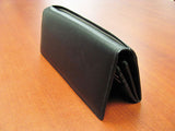 Men'S Genuine Calf Leather Id Credit Card Holder Zipper Coin Purse Wallet