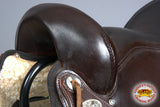 HILASON Gaited Western Trail Pleasure Endurance American Leather Saddle Dark Brown | Horse Treeless for Horses