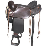 Hilason Gaited Western Trail Pleasure Endurance American Leather Saddle Dark Brown