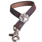 Brown leather western lead rope with silver concho - Uhorse