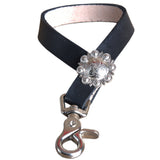 Black nylon western halter lead with silver concho and snap - Uhorse