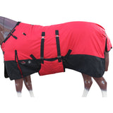 Hilason 600D Winter Waterproof Poly Horse Blanket Belly Wrap Red