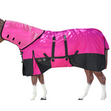 75 in Hilason 1200D Waterproof Winter Horse Turnout Blanket Neck Cover Belly Wrap - Uhorse
