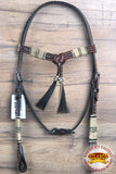 HILASON Western Horse Headstall Breast Collar Set Tack American Leather | Headstall Bridle for Horses Western | Horse Headstall Bridle | Western Headstalls Bridle for Horses