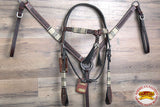 HILASON Western Horse Headstall Breast Collar Set Tack American Leather | Headstall Bridle for Horses Western | Horse Headstall Bridle | Western Headstalls Bridle for Horses