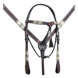 HILASON Western Horse Headstall Breast Collar Set Tack American Leather | Headstall Bridle for Horses Western | Horse Headstall Bridle | Western Headstalls Bridle for Horses