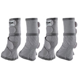 4 Pack Cashel Fly Prevention Warmblood Horse Leg Guard Cool Mesh Boots Grey