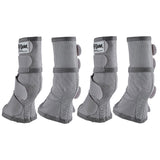 4 Pack Cashel Fly Prevention Pony Horse Leg Guard Cool Mesh Boots Grey