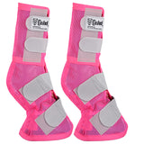 4 Pack Cashel Fly Prevention Warmblood Horse Leg Guard Cool Mesh Boots Pink